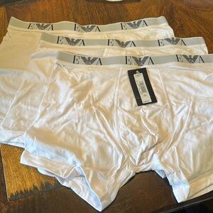 Emporio Armani Men's White Boxer Briefs 3-Pack
